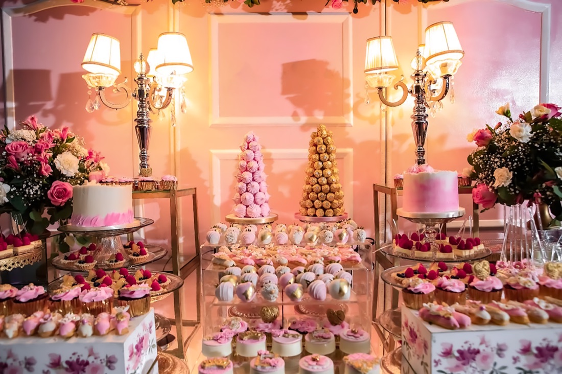 Mesa de postres para XV años
